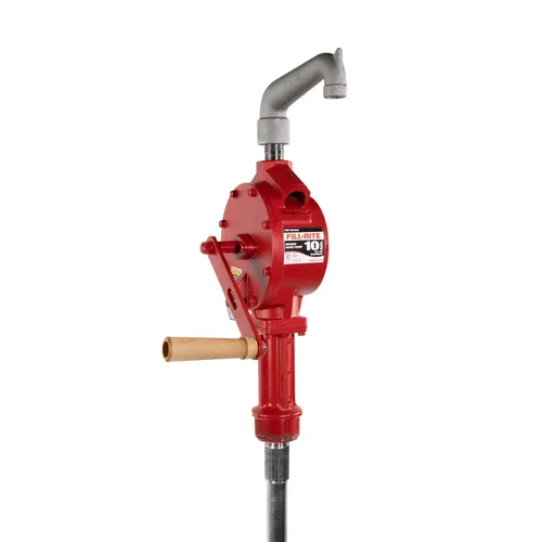 Miniatura 17 de Fill-Rite FR152 bomba de mano de pistón con manguera y boquilla, color rojo