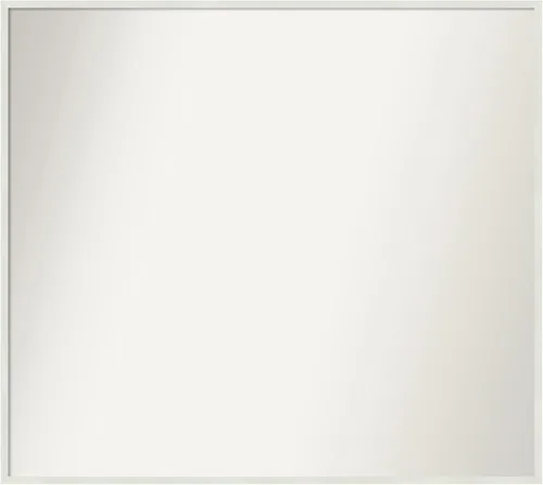 Miniatura 931 de Amanti Art Espejo de baño blanco para sobre el fregadero, 32 x 45 pulgadas, espejo de tocador rectangular blanco esbelto, marco de madera moderno