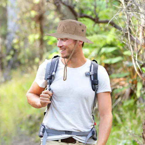 Miniatura 2 de FRTKK Sombrero militar Boonie táctico ajustable Boonie sombreros para hombres mujeres caza pesca al aire libre safari sol ACU