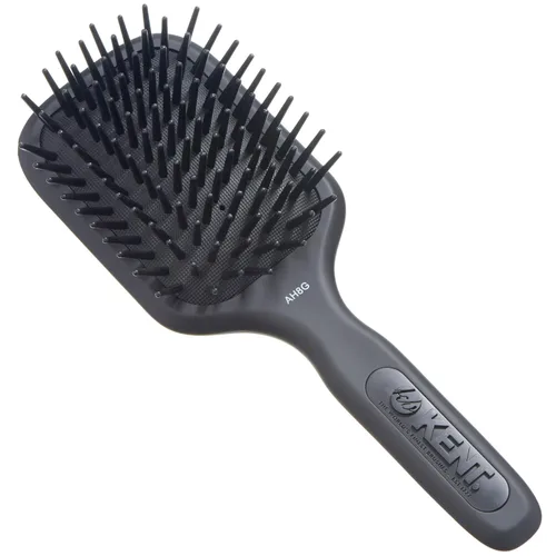 Miniatura 10 de Kent AH13G Airhedz Pro - Cepillo desenredante de cerdas puras (mediano, gris) para cabello rizado, grueso o húmedo, para alisar y terminar