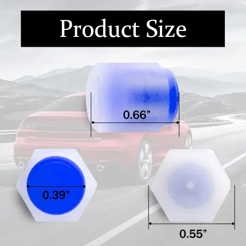 Miniatura 2 de deemars Tapones universales fluorescentes para válvulas de neumáticos de automóvil, 4 piezas, azul, ABS + material luminoso, compatible