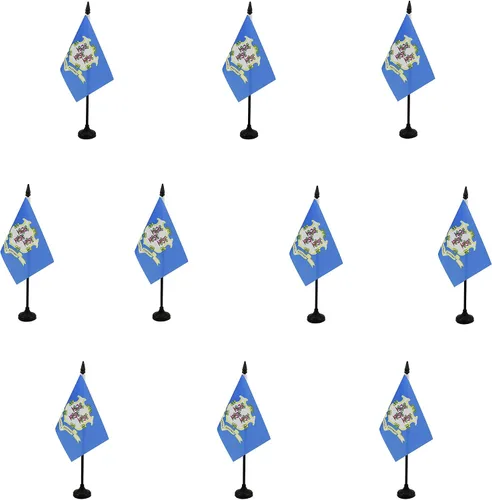 Miniatura 72 de Bandera de mesa de Colorado de 4 x 6 pulgadas, bandera de escritorio del estado de Colorado de EE. UU., 5.9 x 3.9 in, palo y base de plástico negro