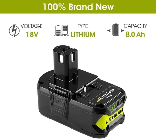 Miniatura 2 de Paquete de 2 baterías P108 de 18 V compatibles con Ryobi 18V ONE+ batería de repuesto P108 P102 P103 P104 P105 P107 P109 P122