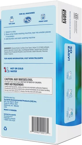 Miniatura 2 de Tru Earth Hojas compactas de detergente seco para ropa, a granel, hasta 768 cargas (384 unidades) - Sin parabenos - Detergente sin líquido original