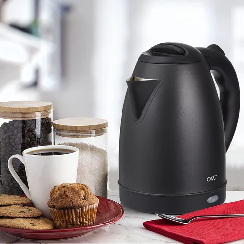 Miniatura 2 de COOK WITH COLOR Hervidor eléctrico – Hervidor rápido, diseño elegante y características de seguridad – Ideal para rápido y fácil, acero inoxidable