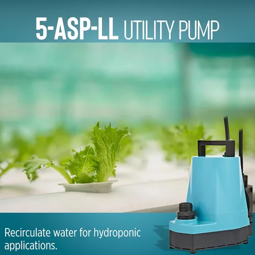 Miniatura 8 de Little Giant 5-ASP-LL Bomba de Utilidad de Aluminio Automática de 115 Voltios, 1/6 HP, 1500 GPH con Interruptor de Diafragma Piggy-back de Bajo