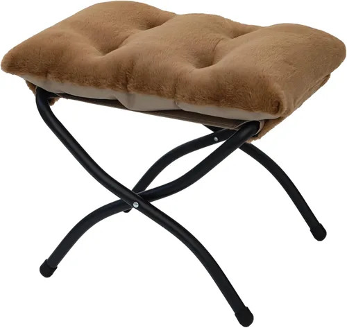 Miniatura 23 de Otomana Plegable de 15"(A), Taburete Reposapiés Plegable, Taburete Pequeño Portátil para el Pie para Sofá, Otomana Reposapiés Plegable Colapsible