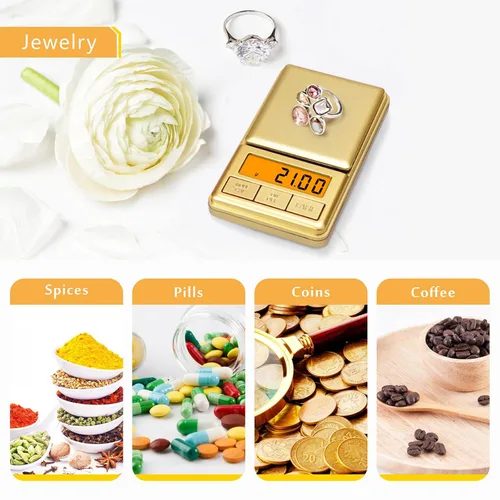 Miniatura 6 de UNIWEIGH Mini báscula de bolsillo de 3.53 oz/0.00 oz, báscula digital de gramos con tapa, pequeña escala de onzas de viaje para alimentos, hierbas