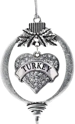 Miniatura 12 de Inspired Silver Adornos festivos de dije de corazón pave de plata con circonitas cúbicas