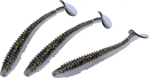 Miniatura 10 de RUNCL Swimbaits - Paleta de 10/20/30/40 unidades, cola de paleta de 5/4/3/2 pulgadas, señuelo suave para lubina de trucha, cebo de plástico duradero