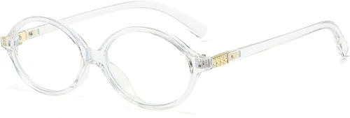 Miniatura 10 de Gafas de bloqueo de luz azul ovaladas retro para mujeres y hombres, vintage de los 90, para caras pequeñas, computadora, juegos, televisión