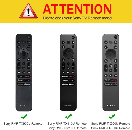 Miniatura 2 de Fintie Funda protectora para Sony RMF-TX920U RMF-TX910U RMF-TX900U RMF-TX810U RMF-TX800U Control remoto por voz 2025 2024 2023 2022, peine miel Negro