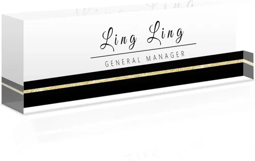 Miniatura 7 de Placa de nombre de escritorio personalizada, placa de identificación acrílica, placas de identificación grabadas personalizadas con logotipo/foto