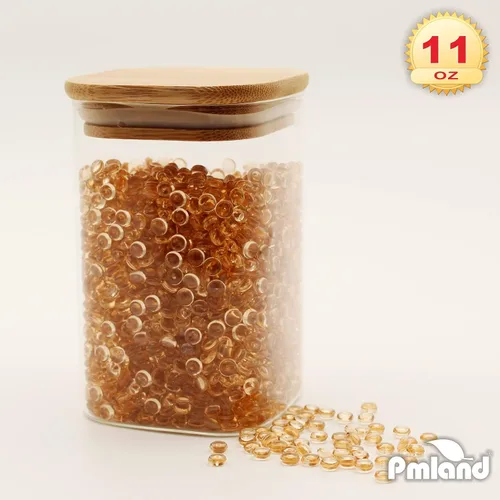 Miniatura 5 de PMLAND Mini canicas planas acrílicas, guijarros, cuentas de más de 3500 unidades de 0.236 in de diámetro para rellenos de jarrones, soporte para Oro
