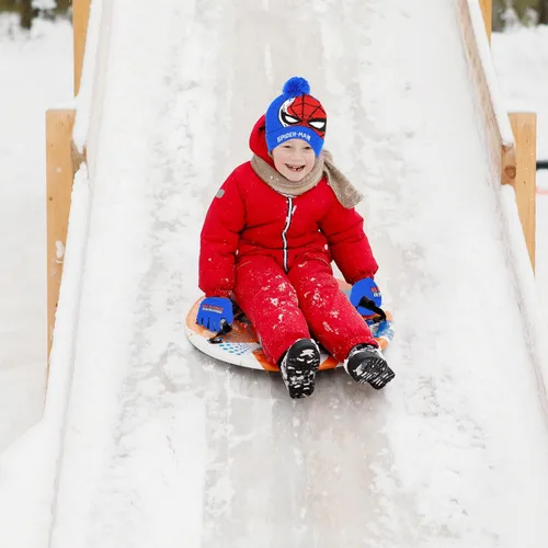 Miniatura 4 de Marvel Spider-Man - Sombrero de invierno y guantes de nieve para niños y niños, juego de 2 piezas, gorro con pompones con guantes cálidos
