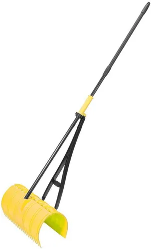 Miniatura 8 de Rastrillo para jardín con respaldo para recolectar y levantar las hojas, con mango telescópico, herramienta de alta resistencia para jardinería,
