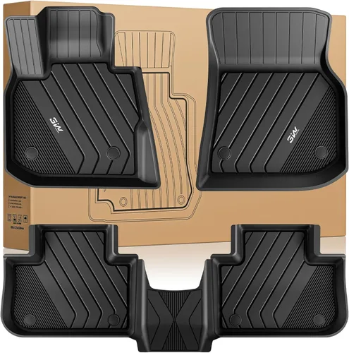 3W - Alfombrillas de piso para automóvil, accesorios de elastómero termoplástico (TPE), para todo tipo de clima, juego completo, 5 unidades