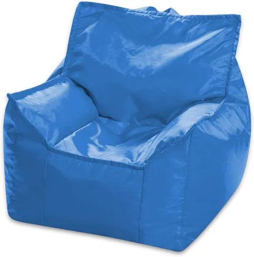 Miniatura 43 de Posh Beanbags - Sillón puff grande, 38 pulgadas, color azul rey sólido Nylon suave - Azul real