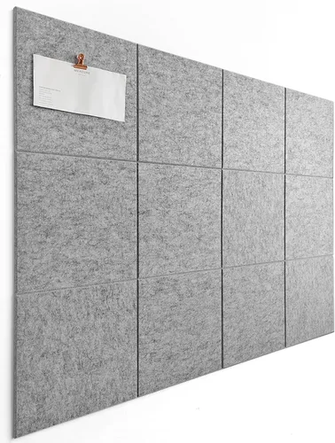 Miniatura 41 de Tabla de corcho alternativa de 24 x 36 pulgadas, paquete de 6 azulejos de pared de fieltro con pestañas adhesivas extraíbles seguras, tableros
