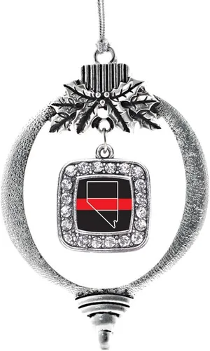 Miniatura 196 de Inspired Silver - Nana púrpura - Adorno de Navidad plateado - Adorno cuadrado para árbol de Navidad con circonita cúbica - Decoración colgante