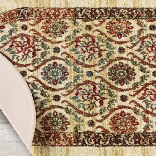 Miniatura 4 de Antep Rugs - Alfombras antideslizantes (antideslizante) 2 x 5 con parte trasera de goma floral geométrica de bajo perfil para cocinas
