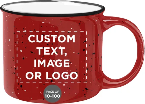 Miniatura 17 de DISCOUNT PROMOS Tazas de café personalizadas de cerámica para fogata, 13 onzas, juego de 10/50/100, paquete personalizado a granel, perfecto