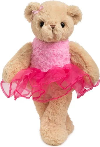 Oso de peluche de bailarina con falda tutú, regalo de recital de cumpleaños para niñas y niños, 21 pulgadas, color rosa