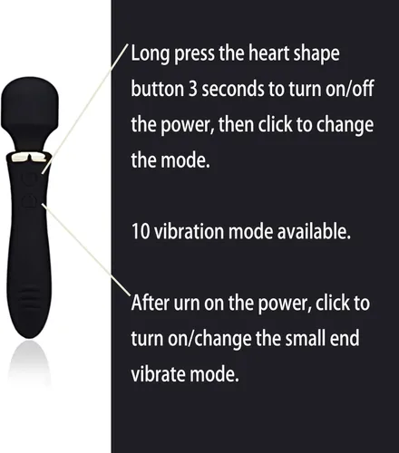 Miniatura 6 de Varita vibradora masajeadora inalámbrica, [ambos extremos vibran] vibrador para mujeres, masajeador personal de mano, masajeador recargable