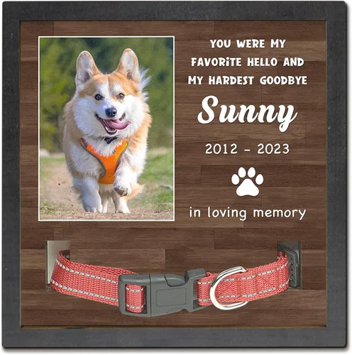 Regalos conmemorativos para perros y gatos, marco de fotos conmemorativo de mascotas, regalos para amantes de las mascotas, letrero personalizado
