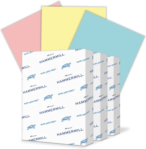 Miniatura 24 de Hammermill Papel de color, papel de impresora crema de 20 libras, 8.5 x 11-1 resma (500 hojas), fabricado en los Estados Unidos, papel pastel