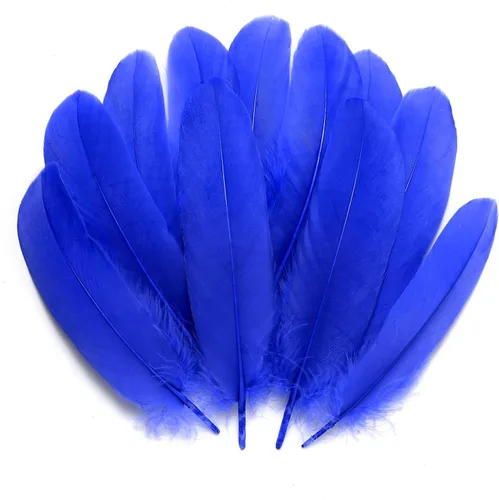 Miniatura 10 de 300 plumas de ganso negras naturales a granel, plumas naturales a granel de 5 a 7 pulgadas para manualidades, atrapasueños, alas de ángel