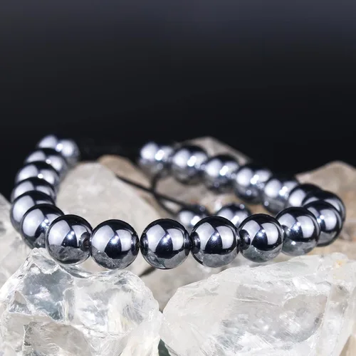 Miniatura 4 de DAZCOLO Pulsera de gemas hecha a mano con piedras preciosas de macramé ajustable de 0.315 in, cuentas redondas, cristales de cuarzo