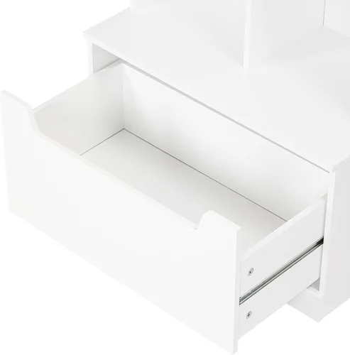 Miniatura 8 de UTEX Estantería para niños y organizador de almacenamiento de juguetes, estantería para niños pequeños con cubículos, estante de madera ajustable