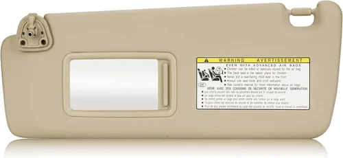 TadaMark Visera solar para el lado izquierdo del conductor para Toyota Highlander 2004 2005 2006 2007, beige, sin luz, repuesto # 74320-48260-A0