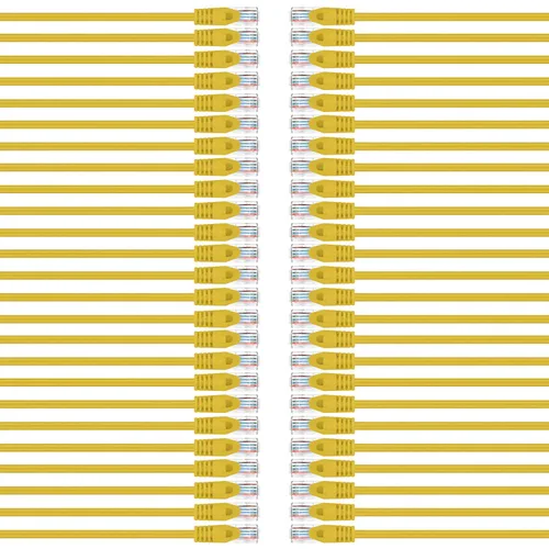 Miniatura 9 de GEARit Paquete de 50 cables de conexión Cat6 de 0.5 pies/6 pulgadas, cable Ethernet Cat 6 sin enganches, flexible y suave, serie premium, color negro