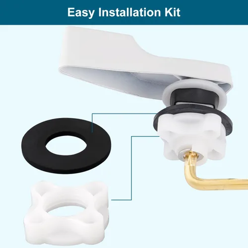Miniatura 5 de Kit de repuesto de manija de inodoro de metal universal de montaje lateral compatible con American Standard/Mansfield/Gerber/TOTO/Kohler Inodoro