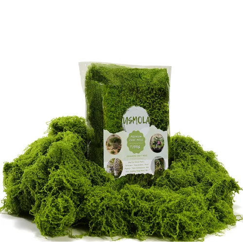 Miniatura 9 de USMOLA Musgo falso de 3.5 onzas para plantas de interior, musgo artificial para centros de mesa, jardines de hadas, terrarios, césped sintético