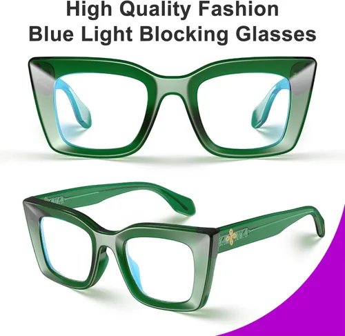 Miniatura 2 de VISOONE Cat Eye Blue Light Blocking Glasses TR90 Anti-glare Women Calida