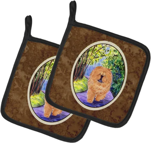 Miniatura 254 de Caroline's Treasures SS8617PTHD - Juego de soportes para ollas de cocina resistentes al calor, almohadillas calientes para horno para cocinar, Husky