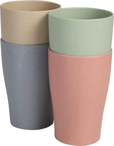 Miniatura 7 de Juego de 4 vasos con pajita de trigo, irrompibles y reutilizables, ecológicos, saludables, para jugo de leche, agua, aptos para lavavajillas