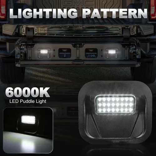 Miniatura 4 de Luz LED para Pedal de Paso Trasero, Kit de Luz Multiusos para Camión de Carga, Compatible con GMC Sierra 1500 2500 HD 3500 HD 2020-2021, Chevy