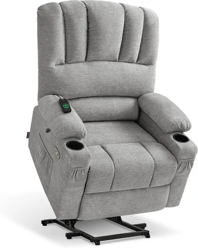 Miniatura 12 de MCombo Silla Reclinable Elevadora Eléctrica de Gran Tamaño para Ancianos, Silla Elevadora con Calor y Masaje, Reclinable Elevadora para Grandes