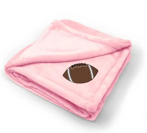 Miniatura 6 de Ropa de cama de bebé, mantas para niños y niñas, fútbol deportivo, pelota lateral A Texto y nombre personalizados azul aquí