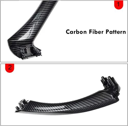 Miniatura 6 de Moonlinks Compatible con BMW Serie 3 E90 E91 E92 E93 - Manija de fibra de carbono, juego de fundas para manijas de puerta delantera y trasera