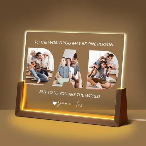 Miniatura 14 de Regalos de cumpleaños personalizados para el día del padre, para papá, de hija, hijo, esposa, marco de fotos con placa acrílica personalizada