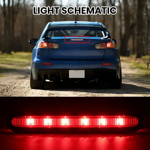Miniatura 3 de 3ª luz de freno de montaje alto para Mitsubishi Lancer/Lancer Evo/Lancer EX 2008 2009 2010 2011 2012 2013 2014 2015 2016