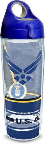 Miniatura 15 de Tervis Vaso aislado de doble pared Air Force Forever Proud fabricado en Estados Unidos mantiene las bebidas frías y calientes, 16 onzas, clásico