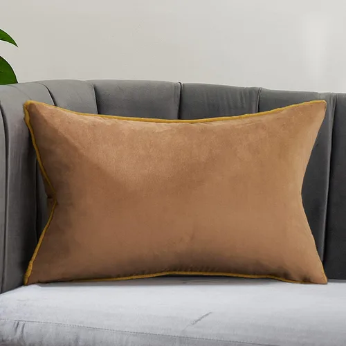 Miniatura 11 de Avigers fundas lujosas de cojín, diseño sólido, de color marrón, estilo moderno, funda cuadrada para cojín decorativo para sofá, sala de estar