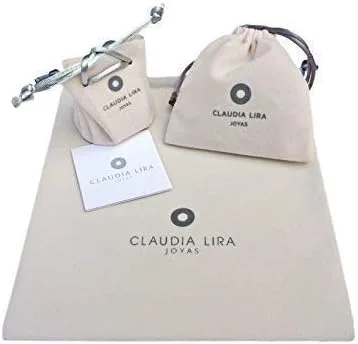 Miniatura 9 de Claudia Lira Joyas clásico azul para mujer pulsera de amistad pequeña hecha a mano de plata de ley abierta en forma de corazón cordón ajustable