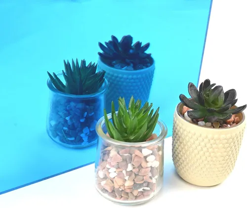 Miniatura 2 de BuyPlastic Hoja de plexiglás acrílico espejo azul 2069 de 1/8 pulgadas de grosor, tamaño nominal 12 x 12 pulgadas, elige tamaño y grosor, espejo